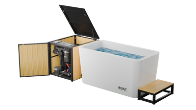 RevX Acrylic X Tub Cold Plunge with LUX 1.5HP Chiller and Filtration
