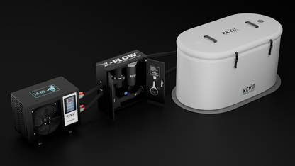 RevX X-FLOW system with chiller and cold plunge tub