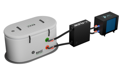 RevX X-FLOW system connected to an X Tub cold plunge