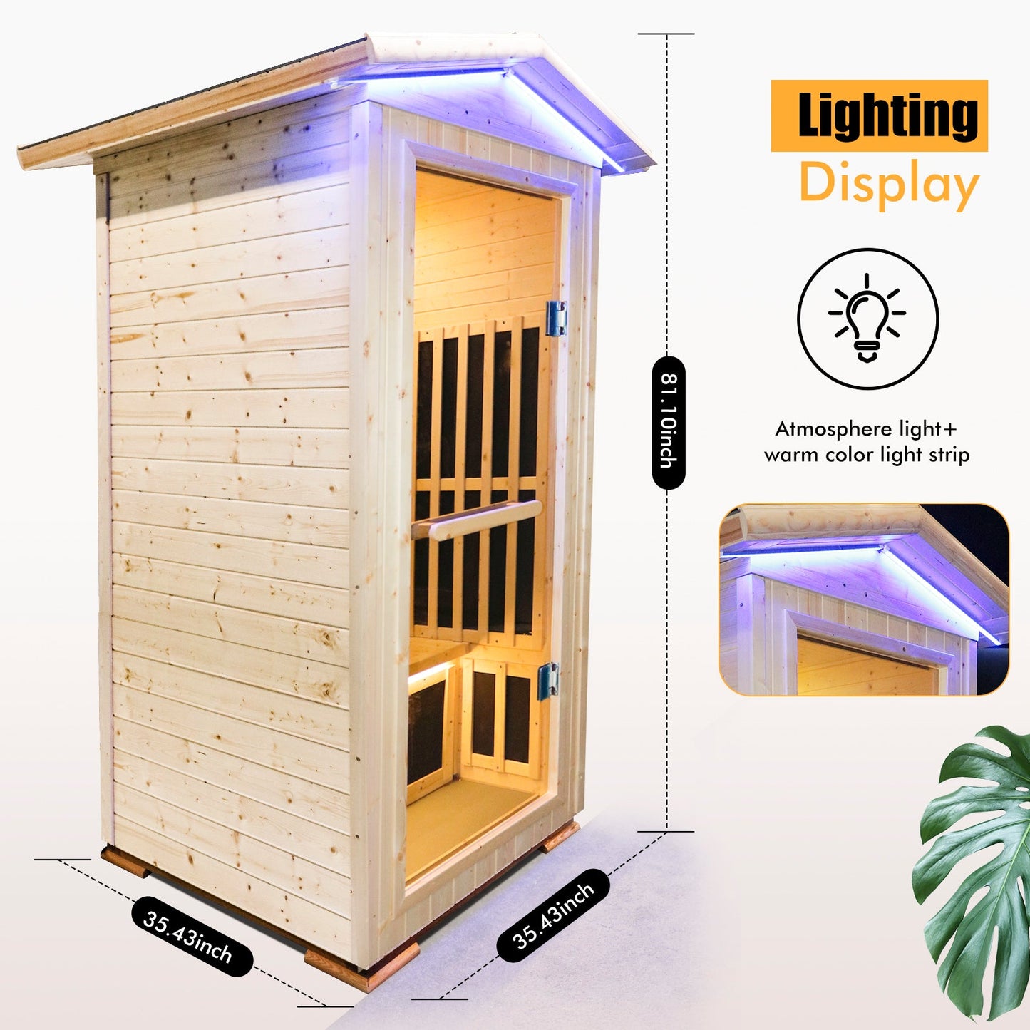 Single Person Spruce Far Infrared Sauna