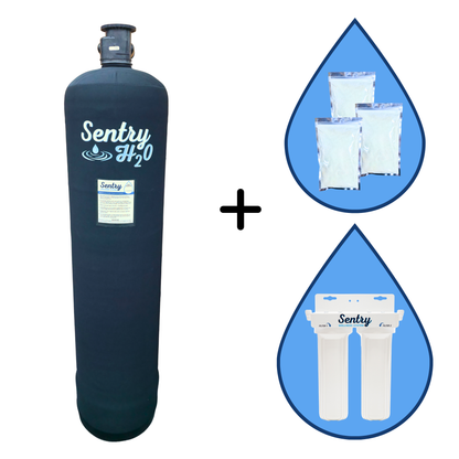 Sentry H2O whole house filter tank plus under-sink drinking water system