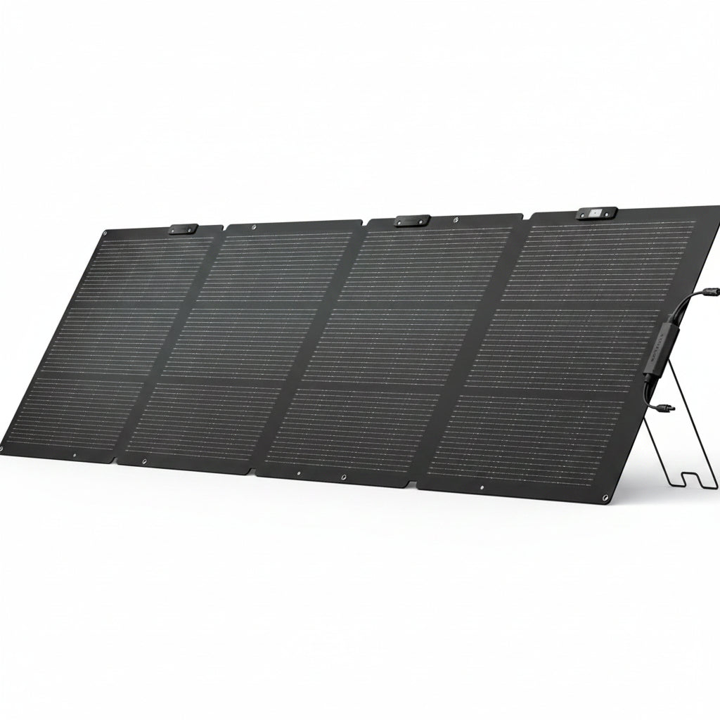 EF ECOFLOW 220 Watt Portable Solar Panel, IP68 Waterproof | 25% High Conversion Efficiency N-Type Solar Cell, Nextgen Foldable Solar Panel with Adjustable Kickstand for Camping RV
