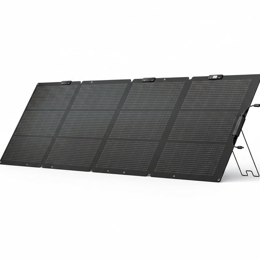 EF ECOFLOW 220 Watt Portable Solar Panel, IP68 Waterproof | 25% High Conversion Efficiency N-Type Solar Cell, Nextgen Foldable Solar Panel with Adjustable Kickstand for Camping RV