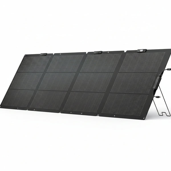 EF ECOFLOW 220 Watt Portable Solar Panel, IP68 Waterproof | 25% High Conversion Efficiency N-Type Solar Cell, Nextgen Foldable Solar Panel with Adjustable Kickstand for Camping RV