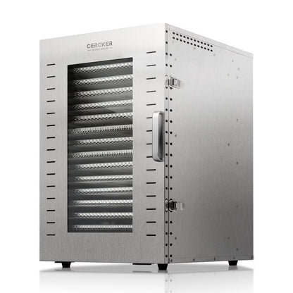 Commercial Food-Dehydrator Machine 16 Trays, 27.28Ft² Industrial-Dehydrator Large Capacity, 70ºf-190ºf Commercial Food-Dryer Machine, 1500W Meat Dryer for Fruit