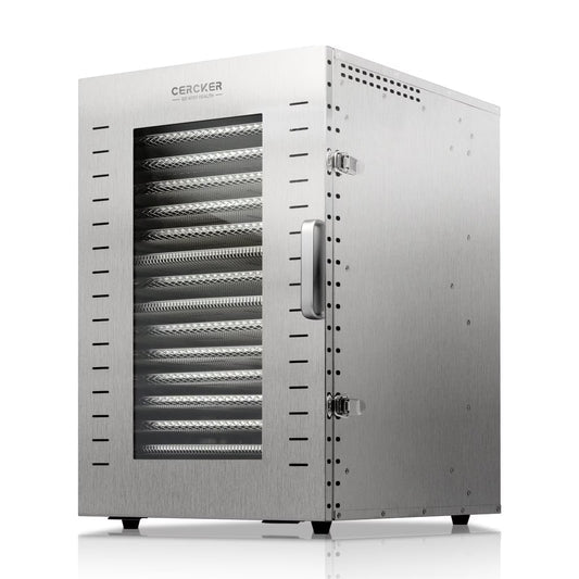 Commercial Food-Dehydrator Machine 16 Trays, 27.28Ft² Industrial-Dehydrator Large Capacity, 70ºf-190ºf Commercial Food-Dryer Machine, 1500W Meat Dryer for Fruit