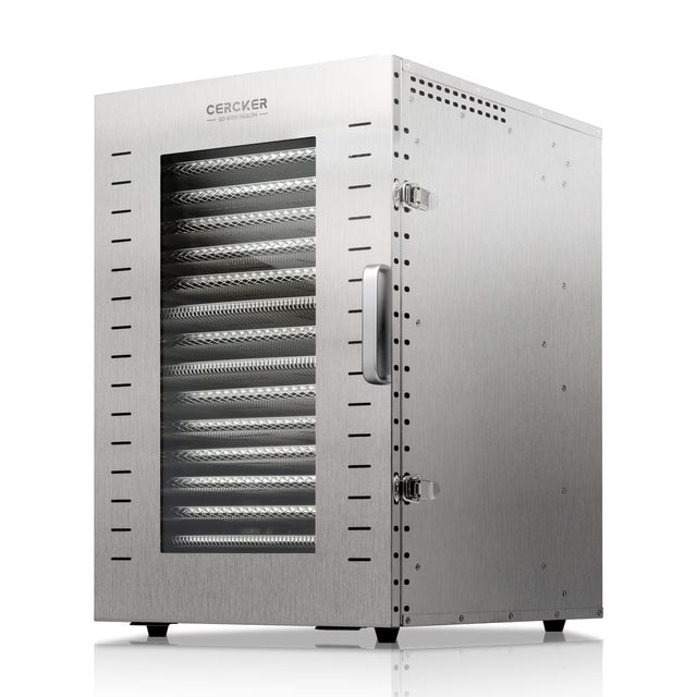 Cercker 16-Tray Commercial Food Dehydrator – 1500W, 316 SS