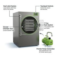 Home Freeze Dryer Built for Large Batches, 7-Tray Stainless Steel, 2000W Power, XL Premier Pump — How It Works