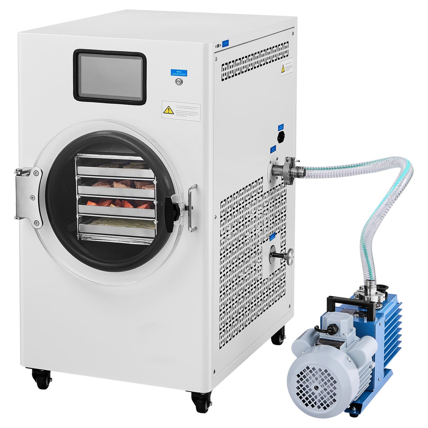 Vacuum Freeze Dryer 4-Layer Fruit Vegetable Freeze Drying Machine W/ Pump White