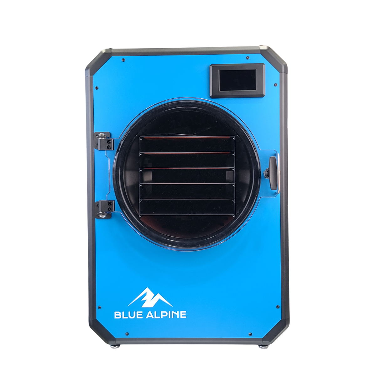 Blue Alpine Medium Elite home freeze dryer in blue, front view