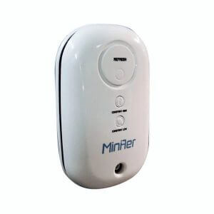 Minifier mini air purifier, angled view
