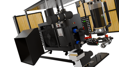 RevX LUX chiller and filtration cabinet, exploded view of components