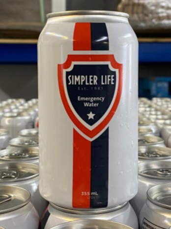 Simpler Life Emergency Canned Drinking Water, 100-Year Shelf Life