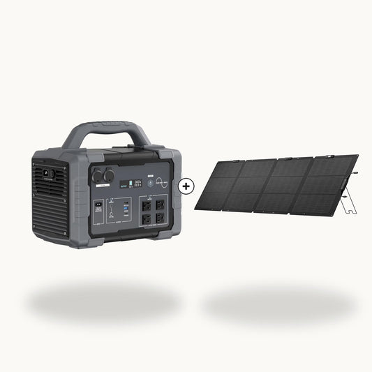 Charge Loop Kit with 1800W portable power station and EcoFlow 220W foldable solar panel