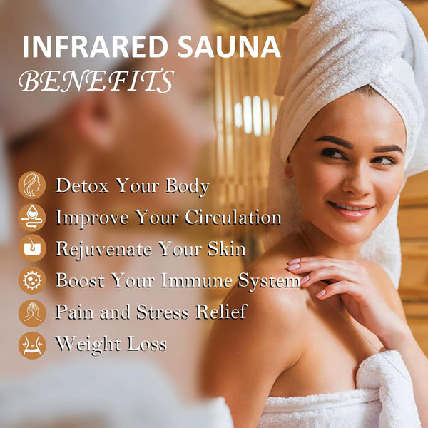 Infrared Sauna Built for Home Use, Low EMF Heating, Canadian Hemlock Wood, Bluetooth Speakers, Chromotherapy