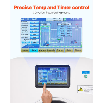 Vacuum Freeze Dryer 4-Layer Fruit Vegetable Freeze Drying Machine W/ Pump White