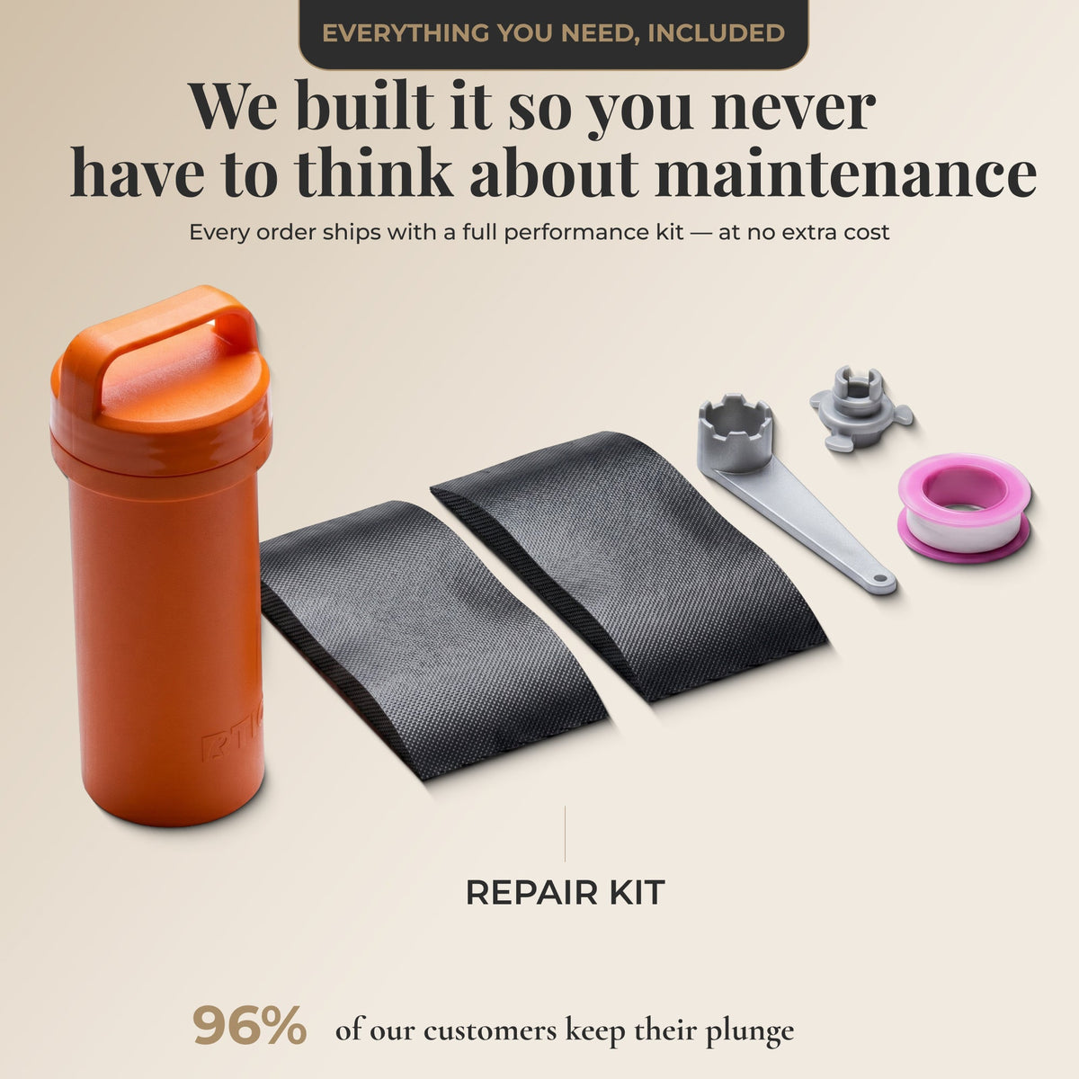 Nicebeam Cryo Pro XXL included repair and maintenance kit