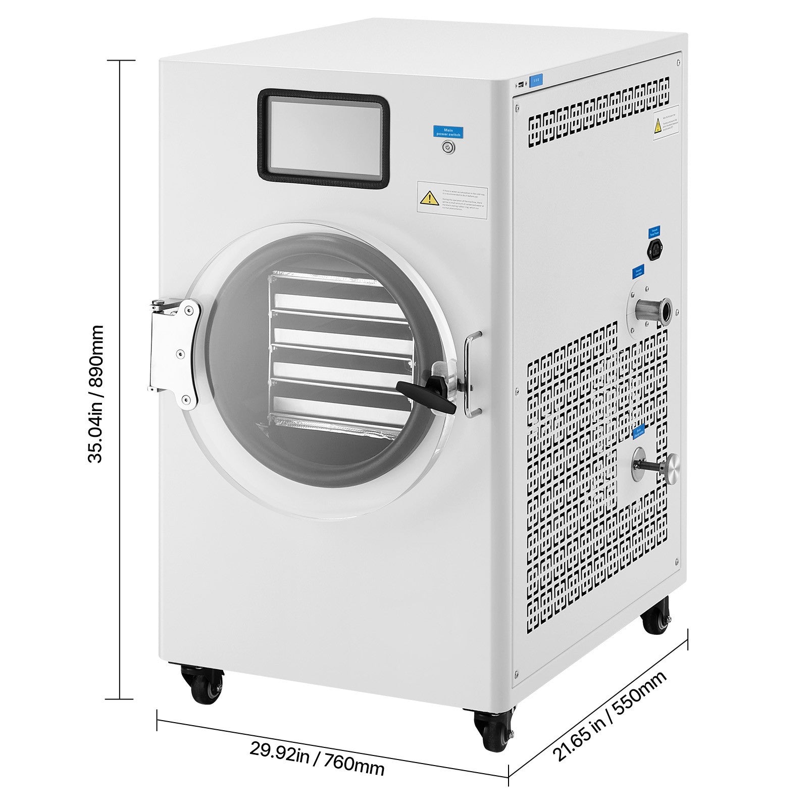 Vacuum Freeze Dryer 4-Layer Fruit Vegetable Freeze Drying Machine W/ Pump White