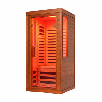 Full Spectrum Hemlock Infrared Sauna with 660nm/850nm Light Panel
