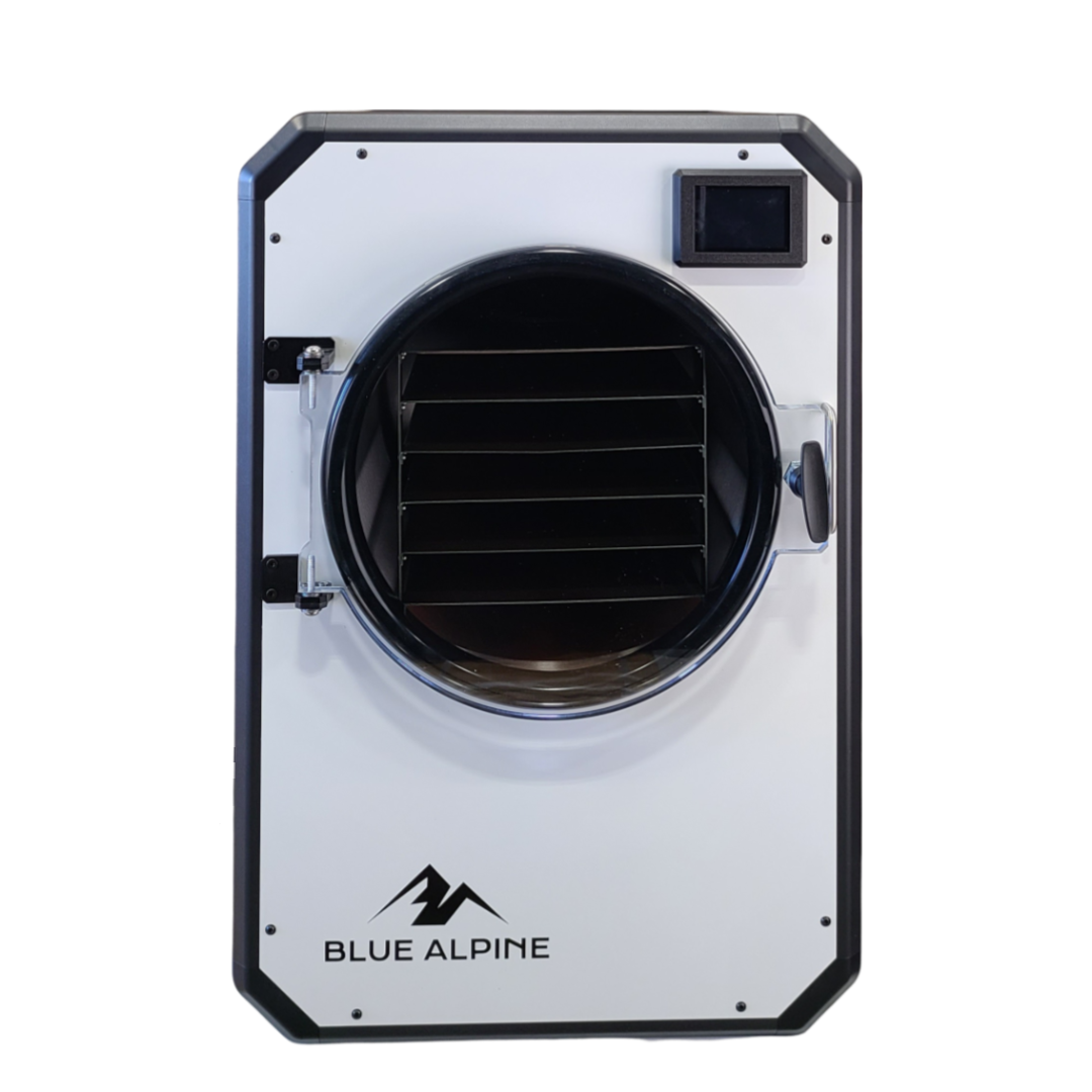 Blue Alpine Medium Elite freeze dryer in white, front view