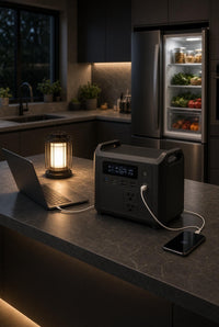1800W power station keeping kitchen and fridge running during outage